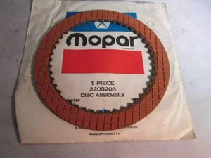 .Front Clutch Disc With A/T Fits Most 65-77 Models NOS MOPAR 2205203 - Picture 1 of 1