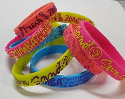 Zumba Sun Sand Zumba Rubber Bracelets ~ 8 Pack! ~ New! Free Shipping! - Image 1 of 4