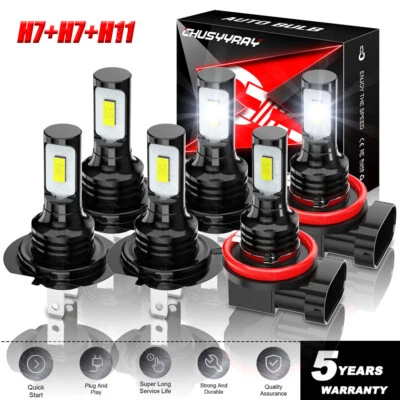 PARA Ford Fusion 2006 2007-2017 farol alto/baixo + lâmpadas de neblina 6000K - Imagem 1 de 4