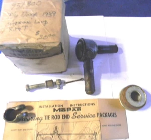 NOS OEM 1939 Mopar Plymouth Dodge 95/300 Long RH Tie Rod End Pkg. 951300 - Picture 1 of 2