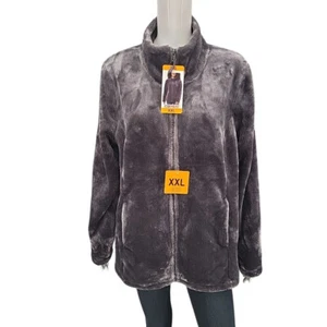 32 Degrees Heat Ladies Zip Front Plush Jacket XX-Large Size Excalibur w Pockets - Picture 1 of 11