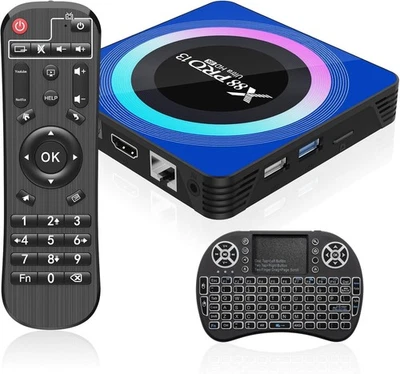 Android 13.0 TV Box Android Box 4GB RAM 64GB ROM Quad Core con Mini Tastiera - Immagine 1 di 4