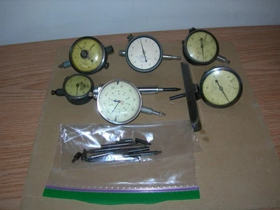 Lote de 6 indicadores de esfera marcas mixtas 1 cristal faltante, algunas puntas extra. Foto 1 de 4
