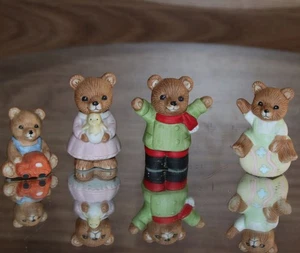 Figuras de oso papá mamá dos bebés (LOTE de 4) #1430 1470 5101 HOMCO DE COLECCIÓN - Imagen 1 de 12