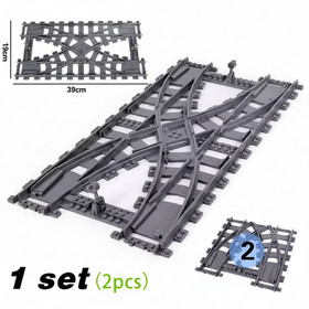 LEGO City 7996 Dual Train Switch Compatible Rails + Rails & Switches