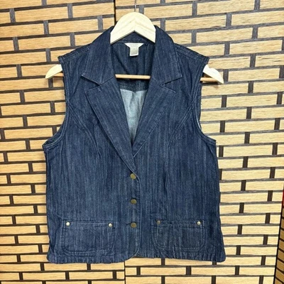 Christopher & Banks Denim Vest Size Large - Image 1 of 4