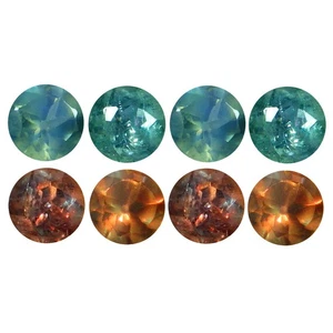 0.37 ct (4 pcs) CALIBRATED (2.76 x 2.76mm) Green Natural Round Alexandrite - Picture 1 of 3