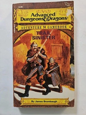 AD&D Adventure Gamebook #14: Trail Sinister First Printing (1987) TSR Solo RPG - Image 1 of 4