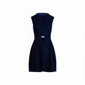 Lauren Ralph Lauren ärmelloses Samtkleid mit Gürtel Damengröße 6 neu mit Etikett  - Bild 1 von 9