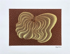 YAYOI KUSAMA - Zucca danzante - firmata, edizione numerata 67/500, 65x50 cm - Foto 1 di 4