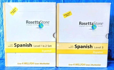 Rosetta Stone América Latina Español Nivel 1 2 3 Edición Homeschool CD Rom Raro Foto 1 de 4