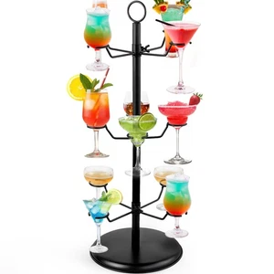 Cocktail Tree Stand Champagne Tower: 3 Tiers 12 Holders Drink Tower Wine Glas... - Bild 1 von 8