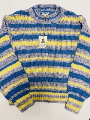 Easel Women's Small Stripped Long Sleeve Oversized Sweater Pullover - Image 1 of 4