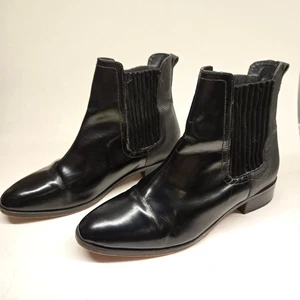 Kurt Geiger Sloane Chelsea Stiefelette in schwarz Leder gemischte Texturen, 39 - US 8,5 - Bild 1 von 12