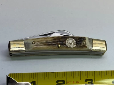 CUCHILLO PLEGABLE BUCK CREEK STAG MANGOS DE CARBONO HECHO A MANO ALEMANIA Foto 1 de 4