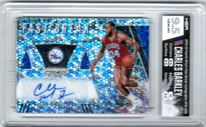 CHARLES BARKLEY 2019-20 PRIZM FAST BREAK AUTO PHILADEPHIA 76ERS HGA 9.5 - Picture 1 of 2