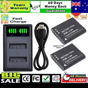 LI-90B LI-92B Battery (2 Pack) and Dual USB Charger Kit for Ricoh Db-110,Olympus - Picture 1 of 6