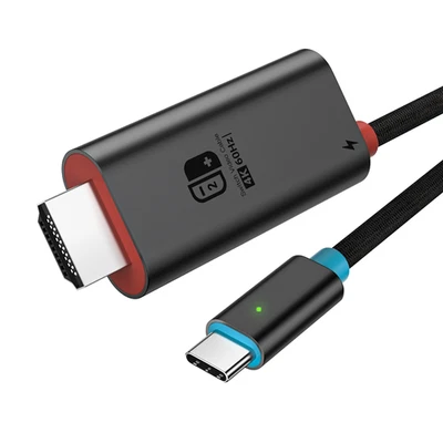 USB-C to HDMI Cable 4K 60Hz Adapter with PD 100W Fast Charging 2m - Image 1 of 4