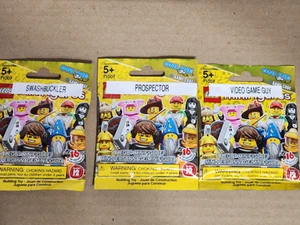 LEGO 71007 Minifiguras Serie 12 Swashbuckler Abierto, Prospector, Videojuego Guy - Imagen 1 de 1
