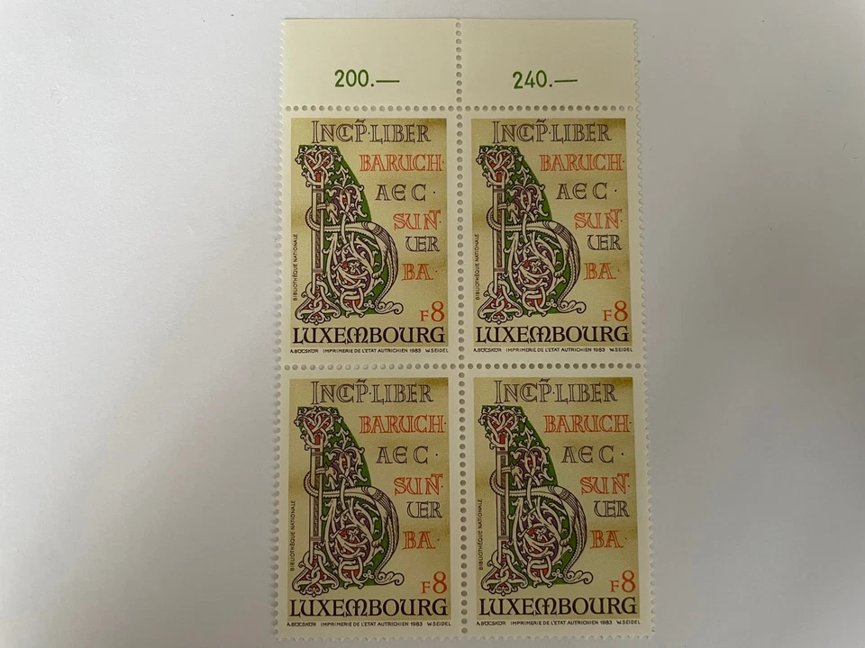 Bloc de 4 timbres N°1077 LUXEMBOURG neufs année 1983. - Photo 1/1