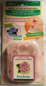 New Clover Needle Felting Applique Mold #8921 Rose Design - Make 3D Designs - Picture 1 of 2