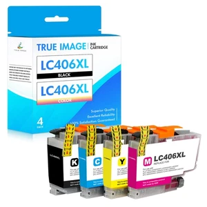 4 Pack Compatible LC 406 LC-406 Extra Capacity Ink Cartridge for Brother Printer - Picture 1 of 3