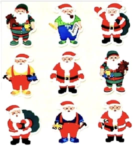 Pegatinas Sandylion SANTA CLAUS Micro **RARAS** - 1 cuadrada ~DE COLECCIÓN~ - Imagen 1 de 1
