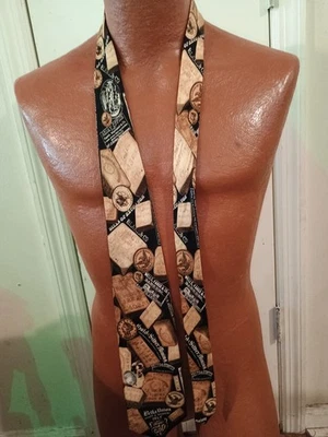 Museum Artifacts Gold Rush Men's Silk Tie. - Image 1 of 3