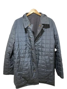 Joseph Abboud Jacket - XL Navy Reversible Quilted/Solid Button Front Pockets - Picture 1 of 5
