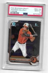 2022 BOWMAN DRAFT CHROME JACKSON HOLLIDAY PSA 10 #BDC168 ROOKIE RC - Picture 1 of 1