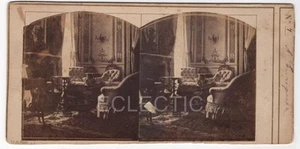 ANGEL ALONSO MARTINEZ y HERMANO Spain Madrid Stereoview c1860 Palacio de Liria 7 - Picture 1 of 3