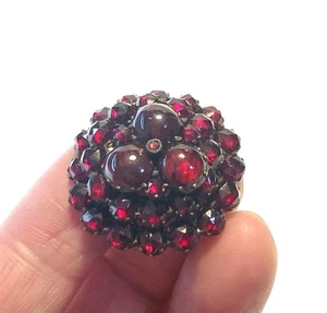 Magnificent Victorian Period 1880s Bohemian Garnet Pendant 1” - Picture 1 of 6