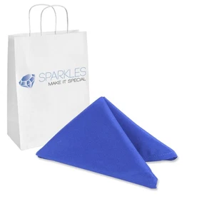 10 pcs 20"x20" inch Polyester Cloth Napkin - Royal Blue - Wedding Linen bj - Picture 1 of 6