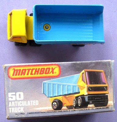 #50 ARTICULATED TRUCK - MATCHBOX 75 - 1977 - LESNEY - WITH ORIGINAL BOX - Image 1 of 4
