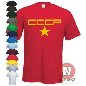 T-Shirt CCCP Style Rétro Logo Communiste Russe Guerre Froide Russie Moscou - Picture 1 of 14