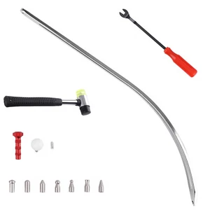 Kit de eliminación de abolladuras sin pintura para automóvil, reparación de daños en guardabarros automático palanca de varilla curva grande - Imagen 1 de 12