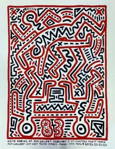 Keith Haring Fun Gallery Giclée auf Papier Druck Pop Art - Bild 1 von 1