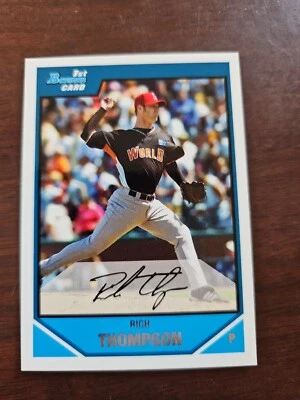 2007 Bowman Draft Future's Game Prospects Blue Card #BDPP78 Rich Thompson - Image 1 of 2