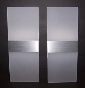 Set of 2 Modern Wall Sconce Indoor, 12W Warm White 3000K Acrylic Sconces - Picture 1 of 8