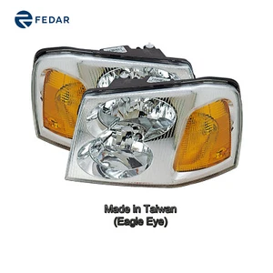 Replacement Headlight Fit 2002-2009 Gmc Envoy w/ Hi Lo Beam Bulb Pair RH & LH - Picture 1 of 3