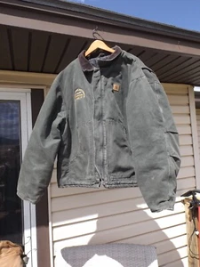 Used Good Condition Carhartt Quilted jacket Coat J22 MOS  3XL reg. Green - Picture 1 of 13