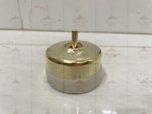 Vintage Antique Brass & Ceramic Light Switch | Retro Wall Mount Push Button - Picture 1 of 5