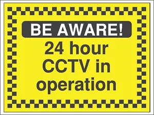 4 adesivi per telecamere a circuito chiuso in funzione - sicurezza, sorveglianza, segnale TVCC, finestra, avvertimento - Foto 1 di 1