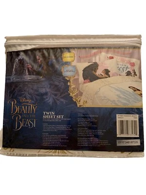 Beauty and the Beast Romantic Beauty Twin Sheet Set, Flat, Fitted,pillowcase NEW - Image 1 of 4