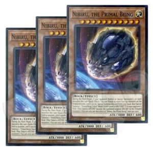 Yugioh - Nibiru the Primal Being x 3 - Unlimited Misprint NM - Plus Free Holo - Picture 1 of 1