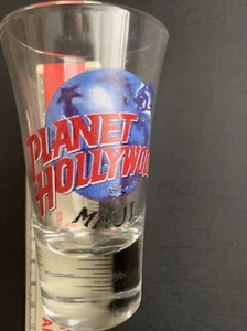 Shot Glass Planet Hollywood Maui Hawaii Fluted Clear Glass - Picture 1 of 3