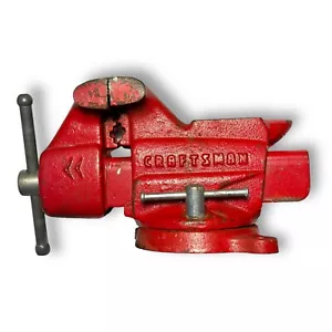 Craftsman Bench Vise 506-51801 Swiveling Anvil With 3 1/2 Inch Jaw Vintage - Picture 1 of 20