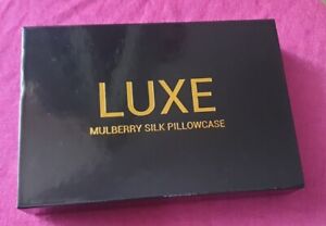 BNIB LUXE HERRITAGE Double Sided Mulberry Silk Pillowcase In Black RRP $80ea