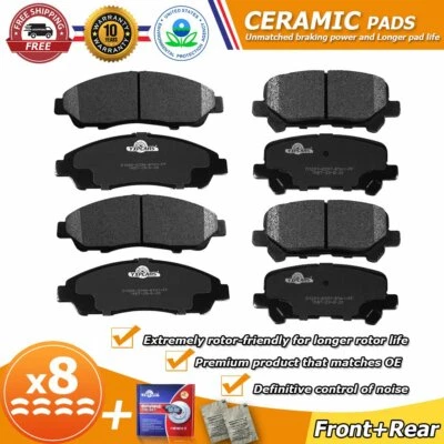 Керамические передние и задние тормозные колодки для Acura MDX ZDX 2009-2015 Honda Pilot 2007-2013 годов выпуска - Изображение 1 из 4