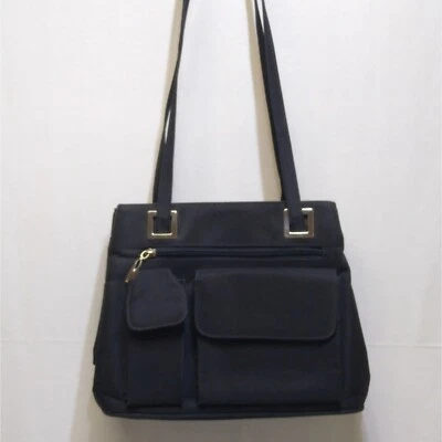 Nine West Multiple Compartment Double Strap Shoulder Tote Bag Zipper Closure - Image 1 of 4